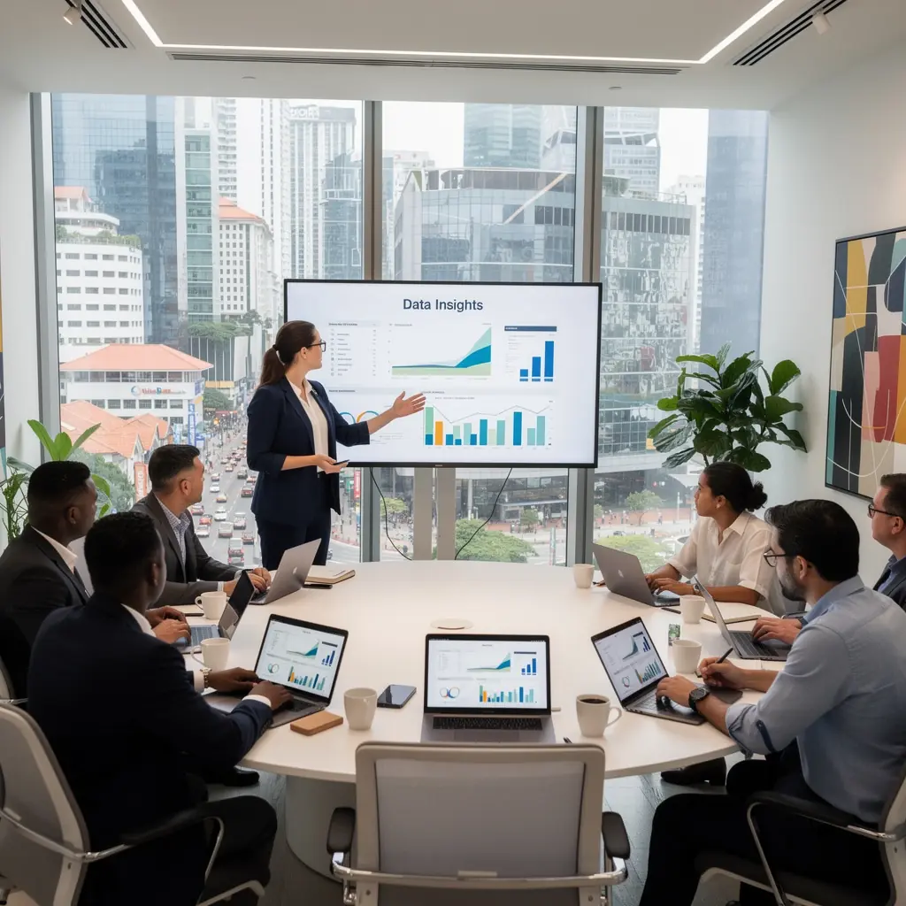 Professional business solutions illustration